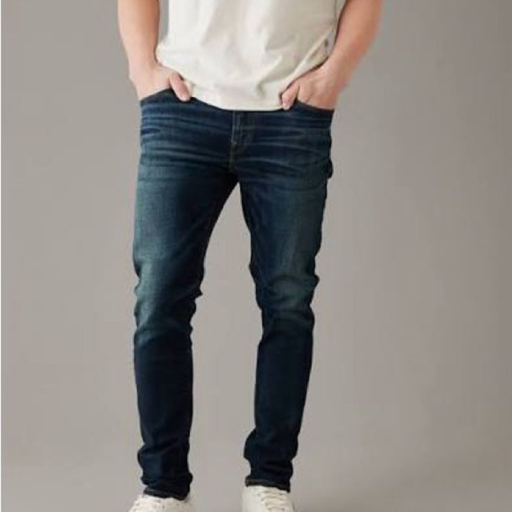American Eagle Outfitters Men’s Airflex+ Dark Denim Slim Jeans Size‎ 28x30